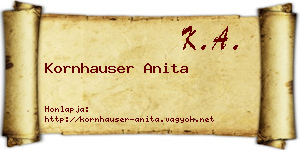 Kornhauser Anita névjegykártya